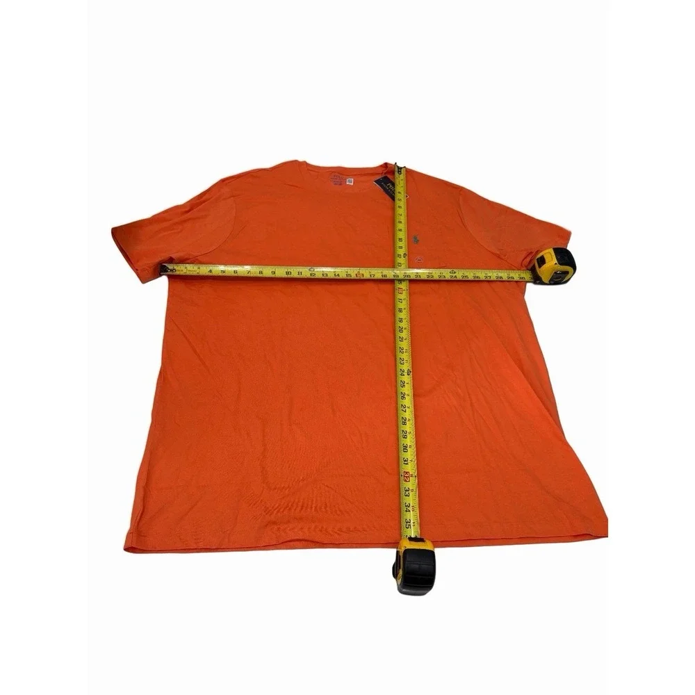 Polo Ralph Lauren Men's SZ 4XLT  T-Shirt Classic-Fit Jersey SS Pocket Orange NWT